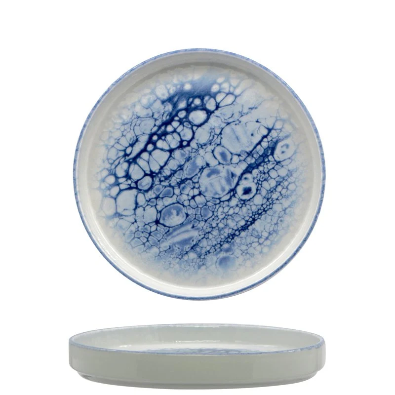 20 cm - Bubble Piatto Piano In Porcellana - Set 6 Pz