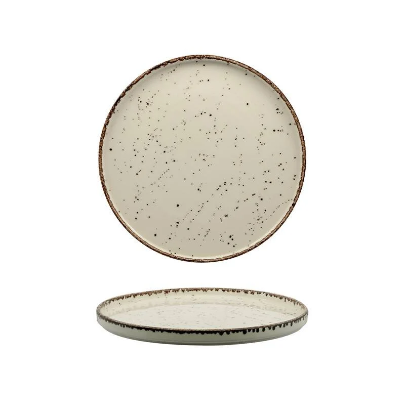 20 cm - Cromya Cream Piatto Piano In Porcellana