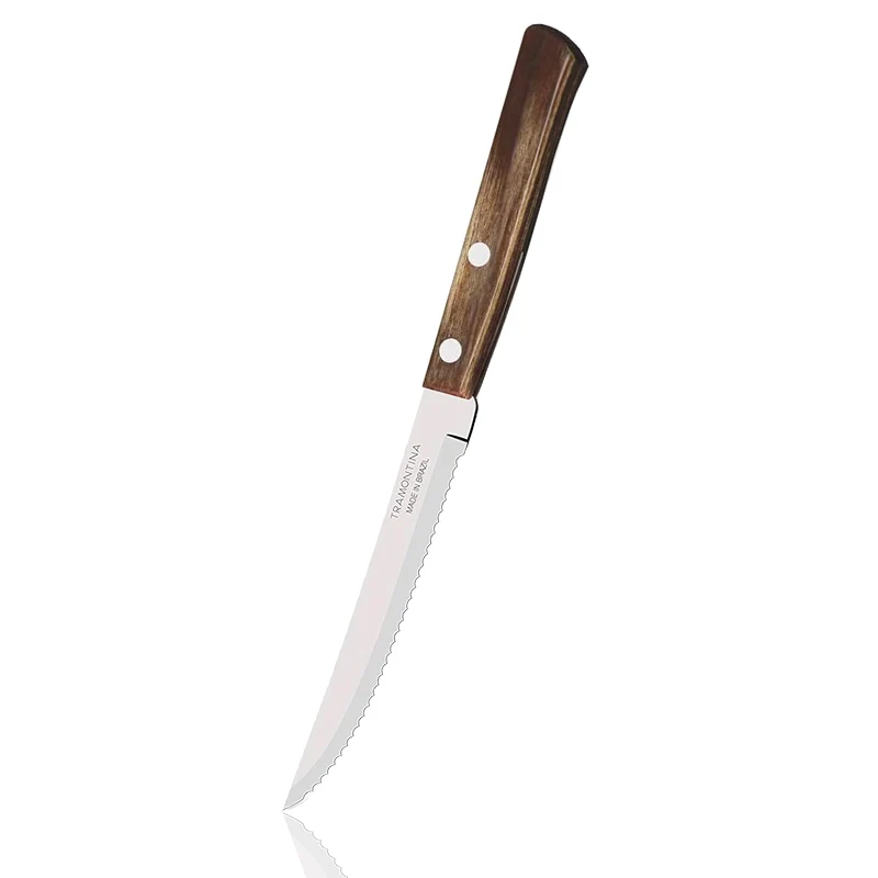 Tradicional Coltello Bistecca In Acciaio Inox - Poliwood - Set 6 Pz