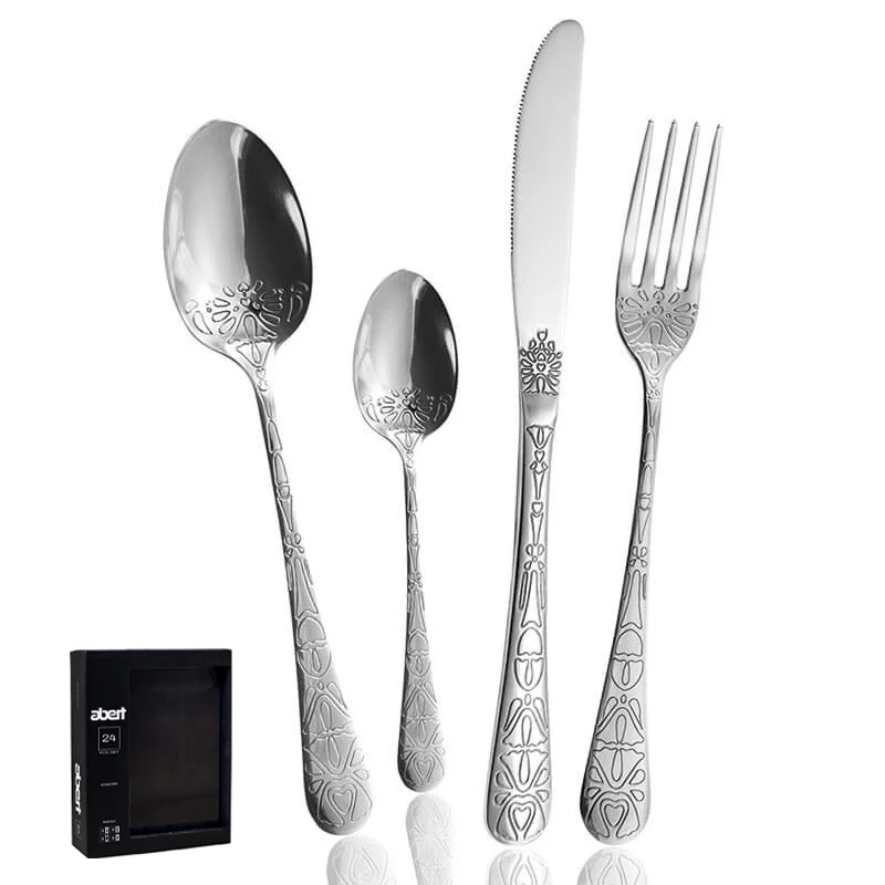 Tattoo Servizio Posate In Acciaio Inox - Set 24 Pz