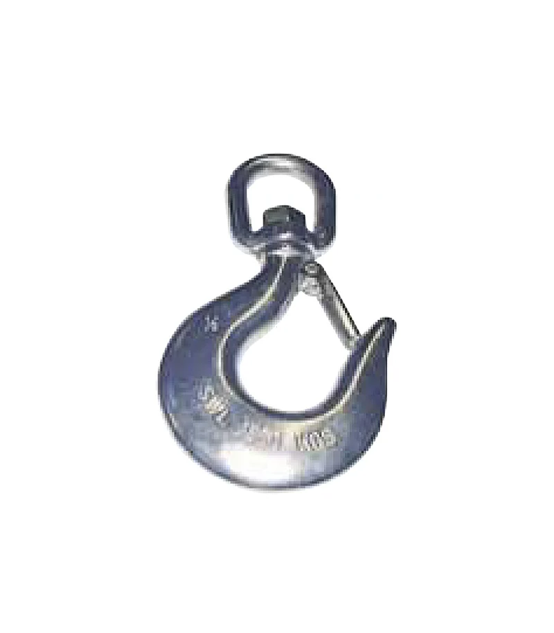 Gancho giratorio inox A-316 con cierre 500Kg 522I50