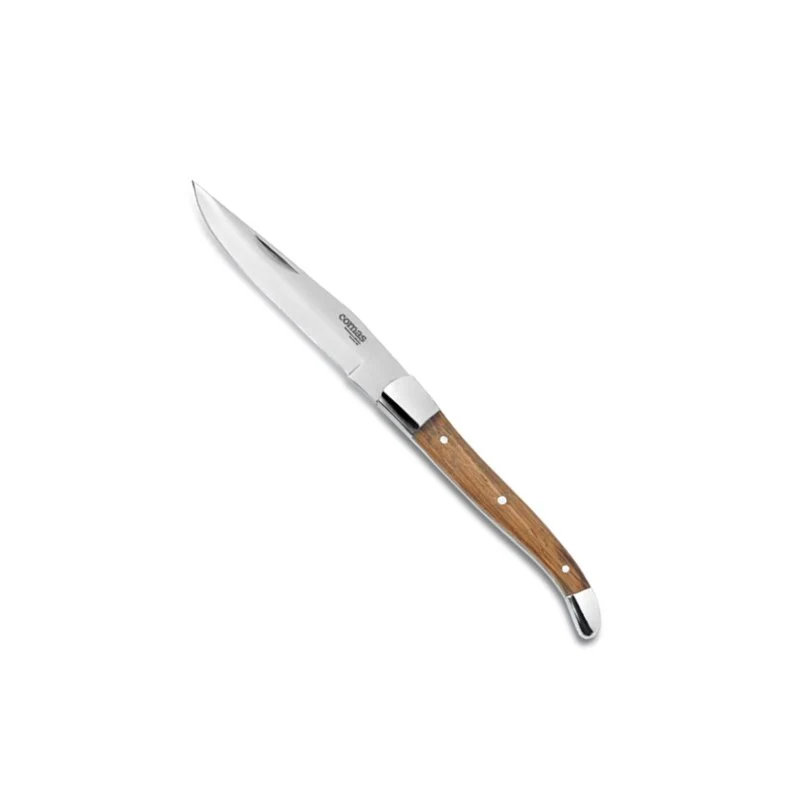 23 Cm - Alps Coltello Bistecca In Acciaio Inox Manico Pakkawood - Set 6 Pz