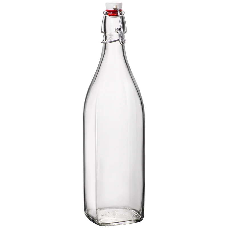 1 Litro - Swing Bottiglia Con Tappo in Vetro
