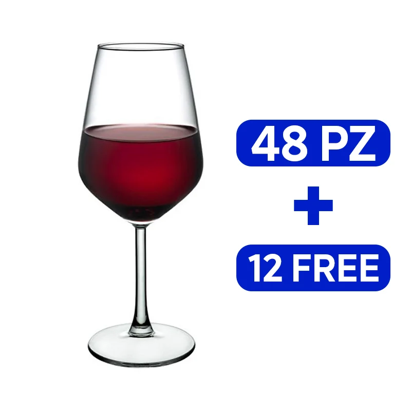 49 cl - Allegra Calice Vino Rosso Cabernet in Vetro - Set 60 Pezzi