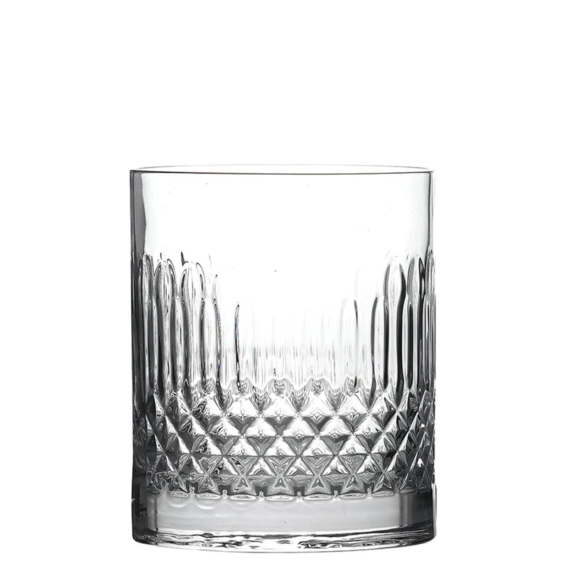 38 cl - Diamante Bicchiere Acqua in Vetro - Set 4 Pezzi