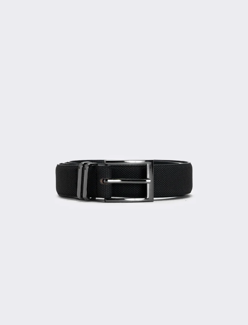 Cintura fusto nido d'ape elegante - Nero