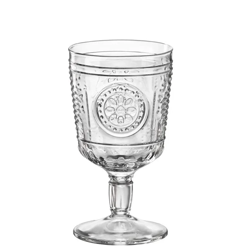32 cl - Romantic Calice Acqua in Vetro - Set 6 Pezzi