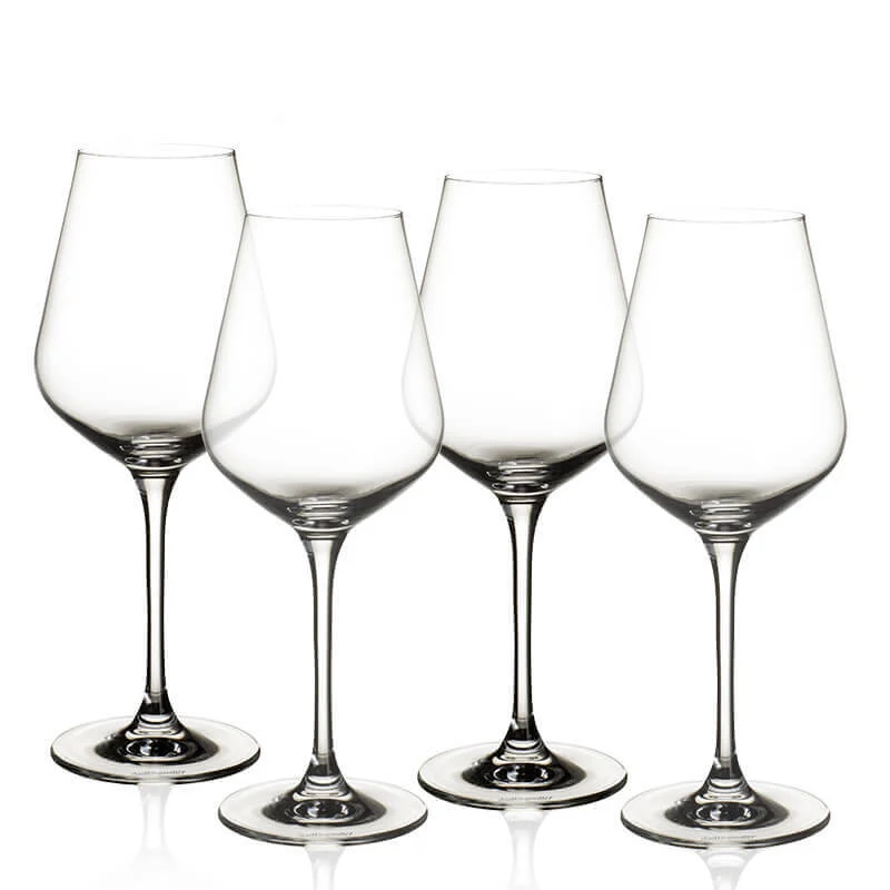 68 cl - La Divina Calice Vino Rosso Burgundy in Vetro - Set 4 Pezzi