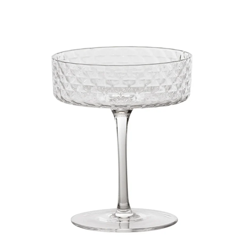 25 cl - Veneziano Mixology Coppa Champagne in Vetro - Set 4 Pezzi