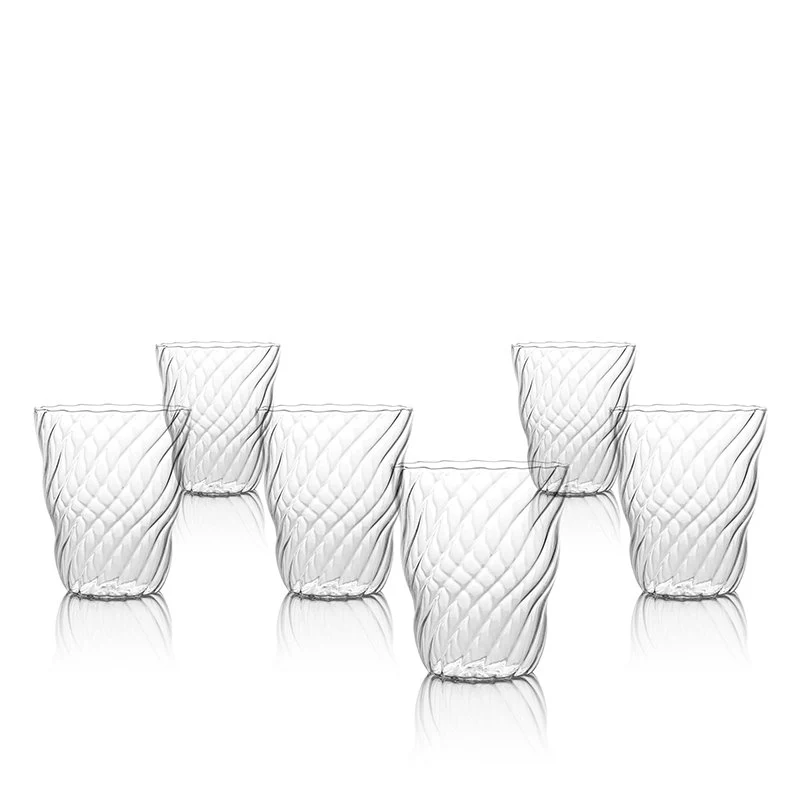 37 cl - Twist Bicchiere Acqua in Vetro Borosilicato - Set 6 Pezzi