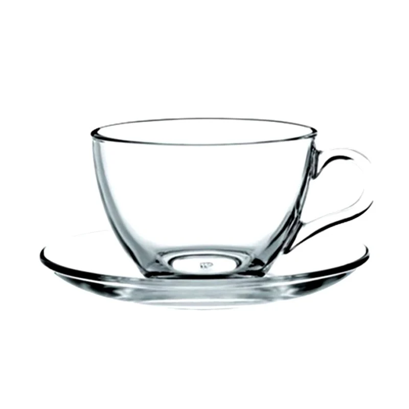 21.5 cl - Basic Tazza Cappuccino in Vetro - Set 6 Pezzi