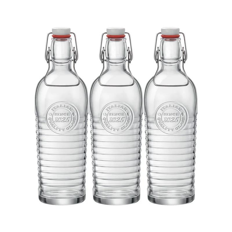 1.2 Litri - Officina 1825 Bottiglia in Vetro - Set 3 Pezzi