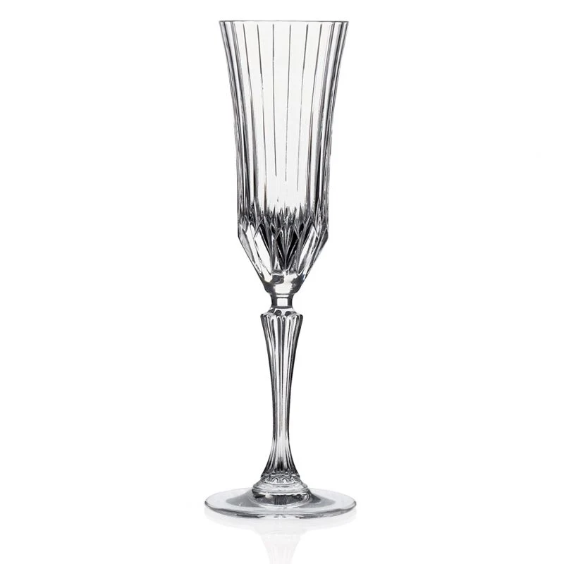 18 cl - Adagio Calice Flute Rigato in Vetro - Set 6 Pezzi