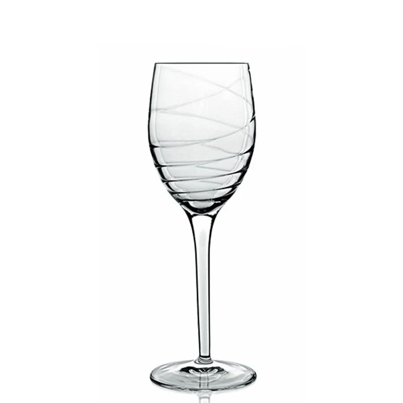 28 cl - Romantica Calice Vino Bianco in Vetro - Set 4 Pezzi