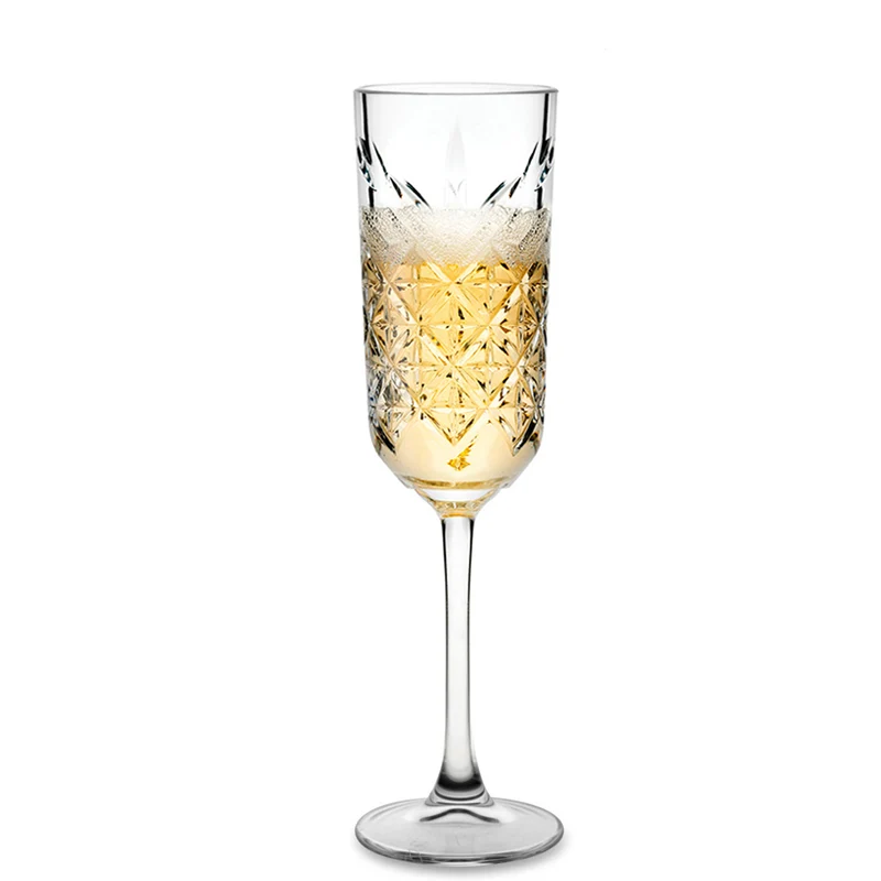 17.5 cl - Timeless Calice Flute in Vetro Temperato - Set 4 Pezzi