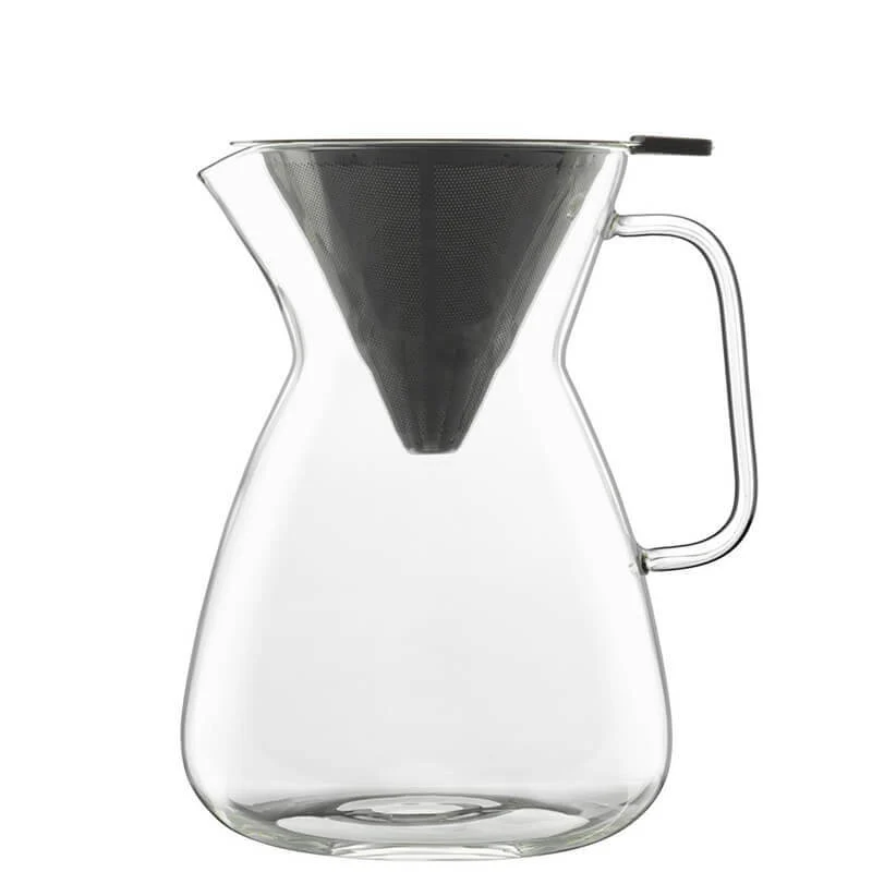 1 Litro - Thermic Glass Caffettiera Con Filtro in Vetro Borosilicato