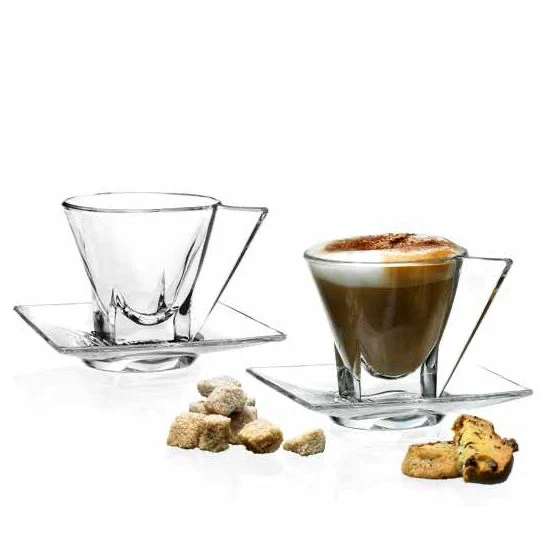 19 cl - Fusion Tazza Cappuccino in Vetro - Set 2 Pezzi