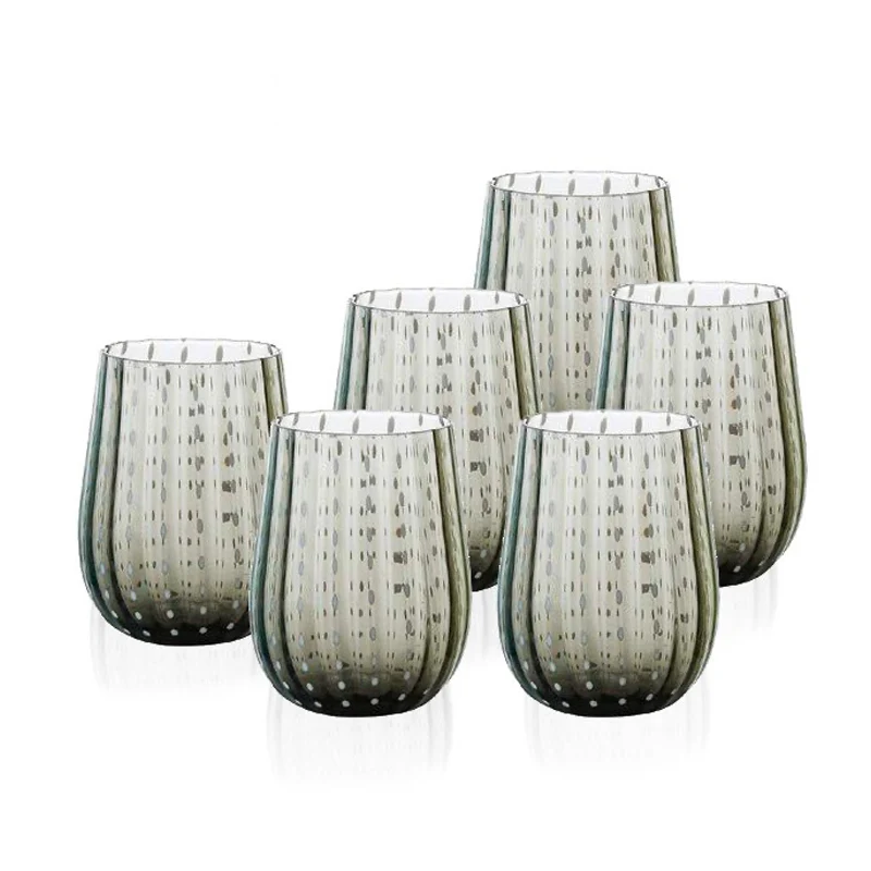 40 cl - Goccia Bicchiere Acqua in Vetro - Set 6 Pezzi