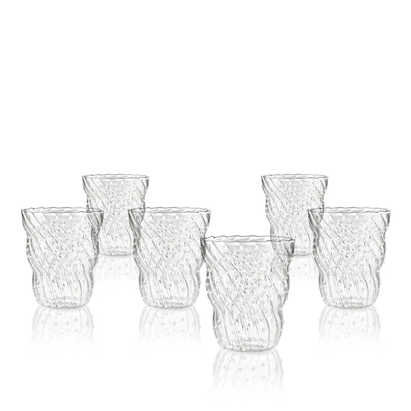 37 cl - Twist Pua Bicchiere Acqua in Vetro Borosilicato - Set 6 Pezzi