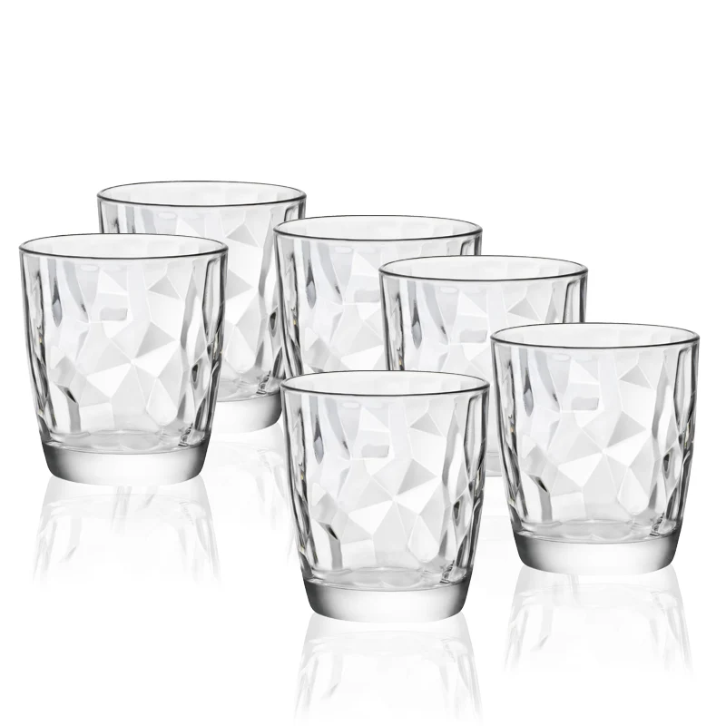 38.5 cl - Diamond Bicchiere Acqua in Vetro - Set 6 Pezzi