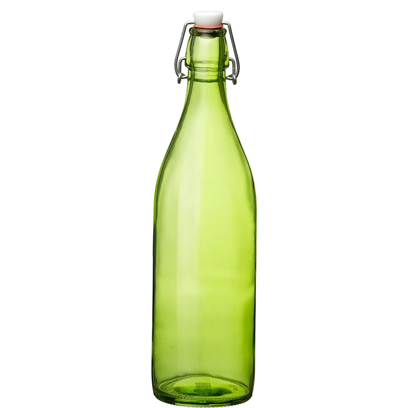 1 Litro - Giara Bottiglia Acqua in Vetro - Set 6 Pezzi