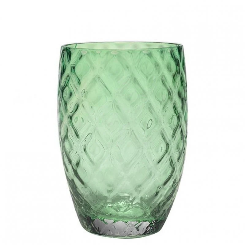 38 cl - Losanghe Bicchiere Acqua in Vetro Soffiato - Set 6 Pezzi