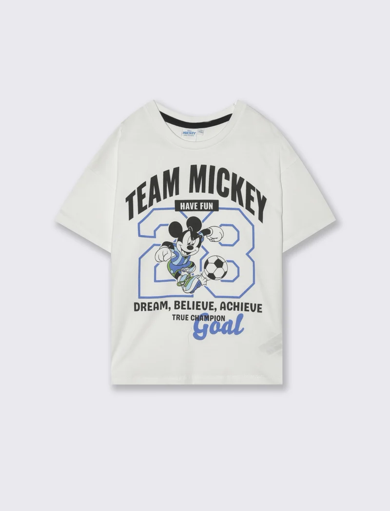 T-shirt Disney girocollo per giovani fan - Bianco