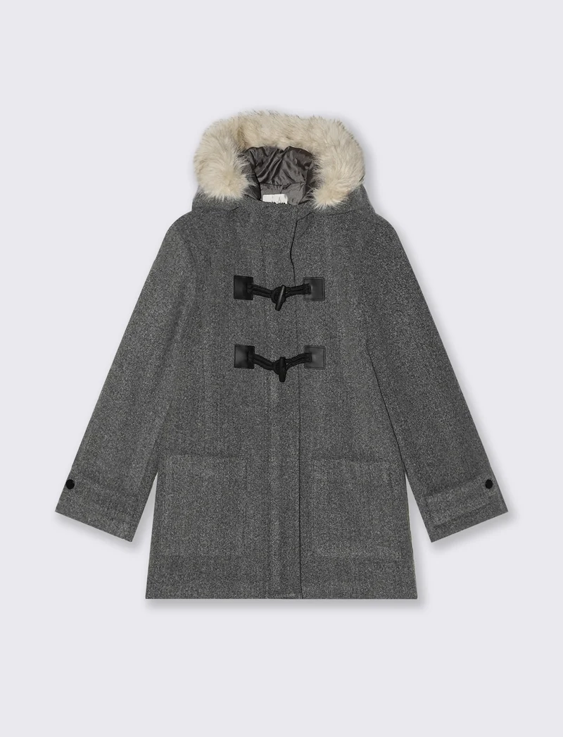 Giaccone stile montgomery - Grigio