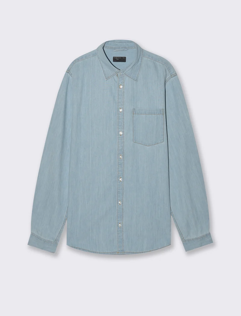 CAMICIA IN DENIM - Denim chiaro