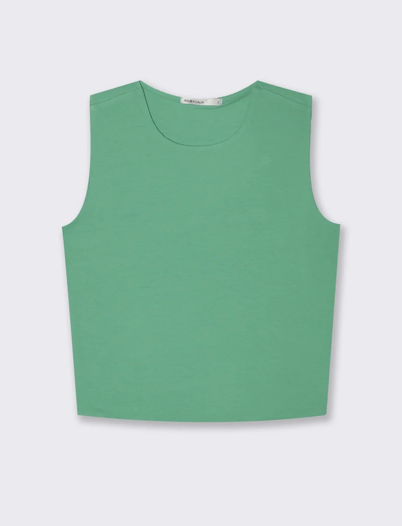 Top basico da donna - Verde smeraldo