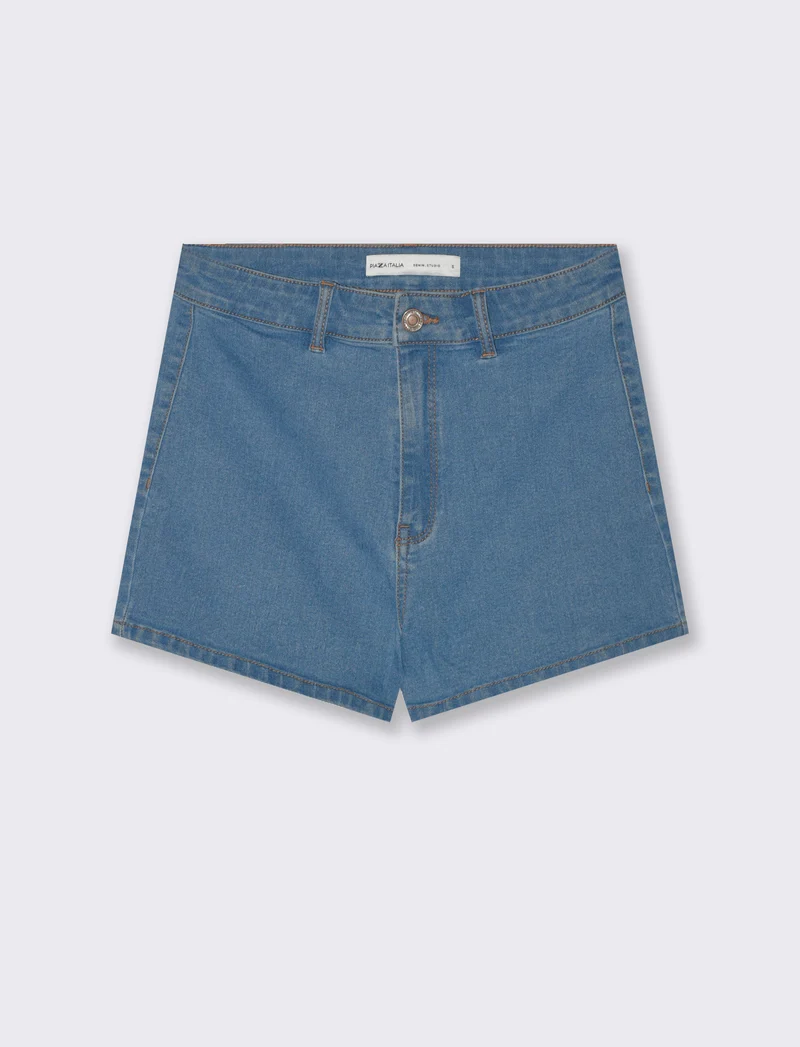 Short vita alta da donna - Denim