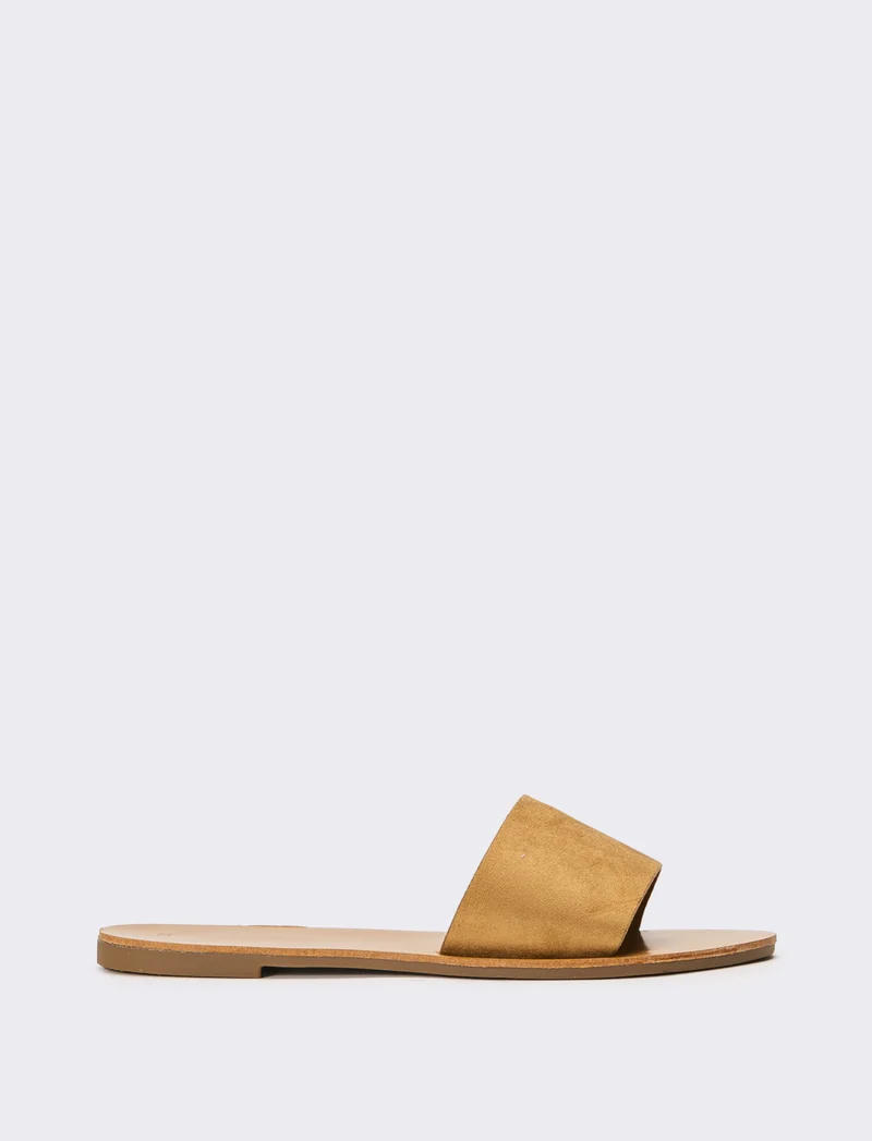 Mule a fascia da donna - Cammello