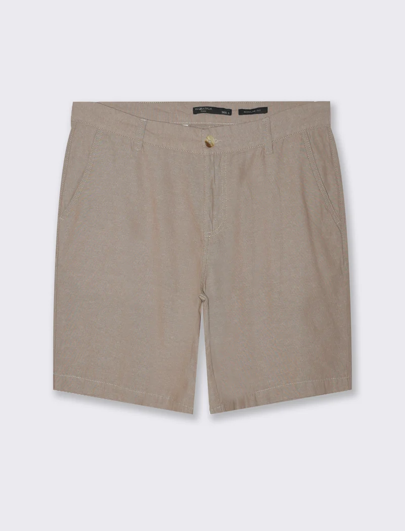 Pantaloni jogger in cotone effetto melange da uomo - Grigio tortora