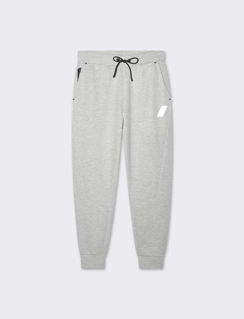 Pantaloni sportivi in interlock: da uomo - Grigio mel.