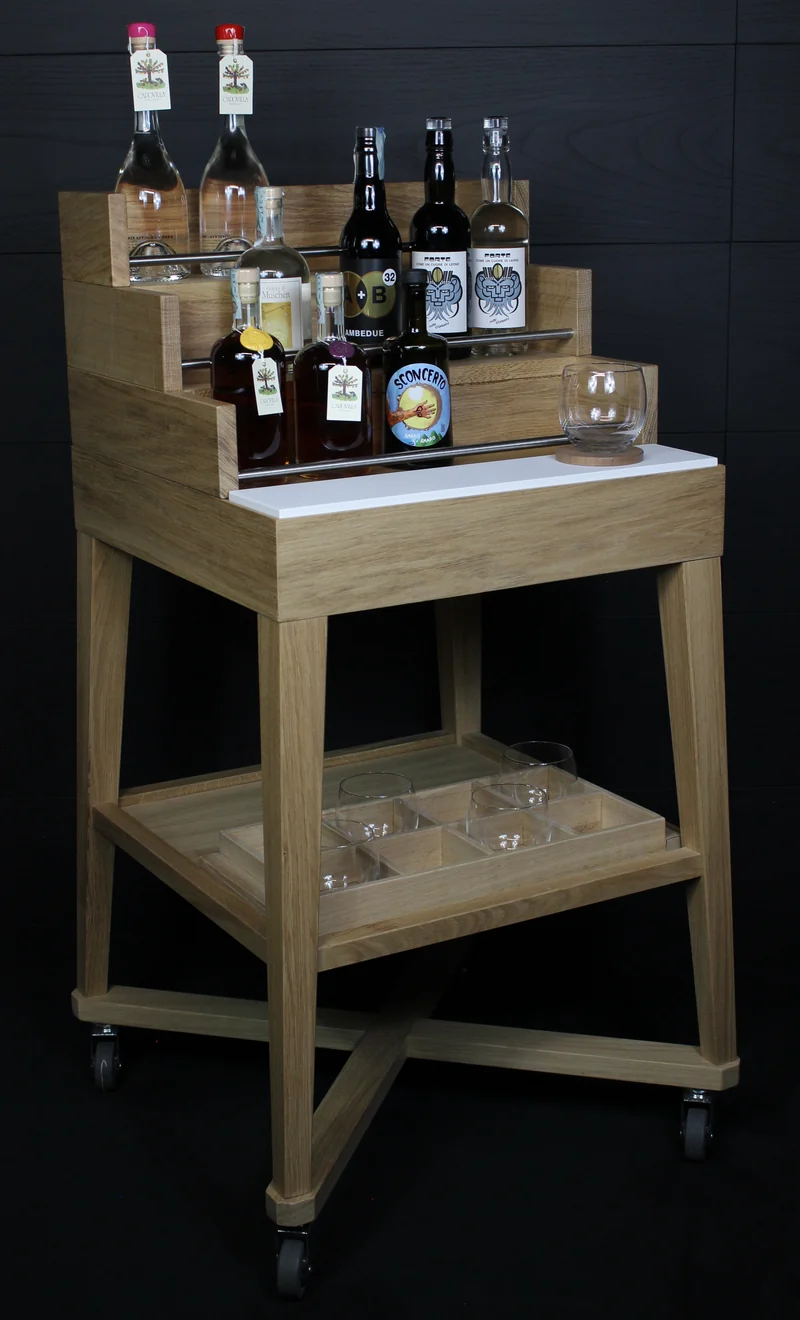 Carrello SPIRITS TROLEY OAK WOOD 2