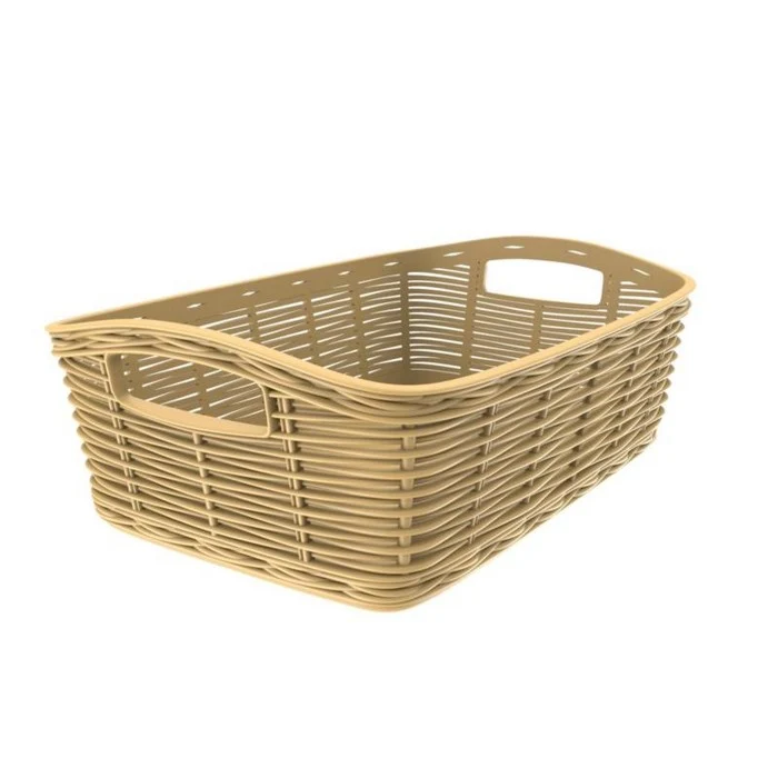 Cesta in plastica effetto rattan - Canestrina