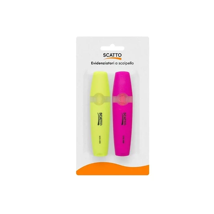 Confezione 2 evidenziatori Fluo 4mm