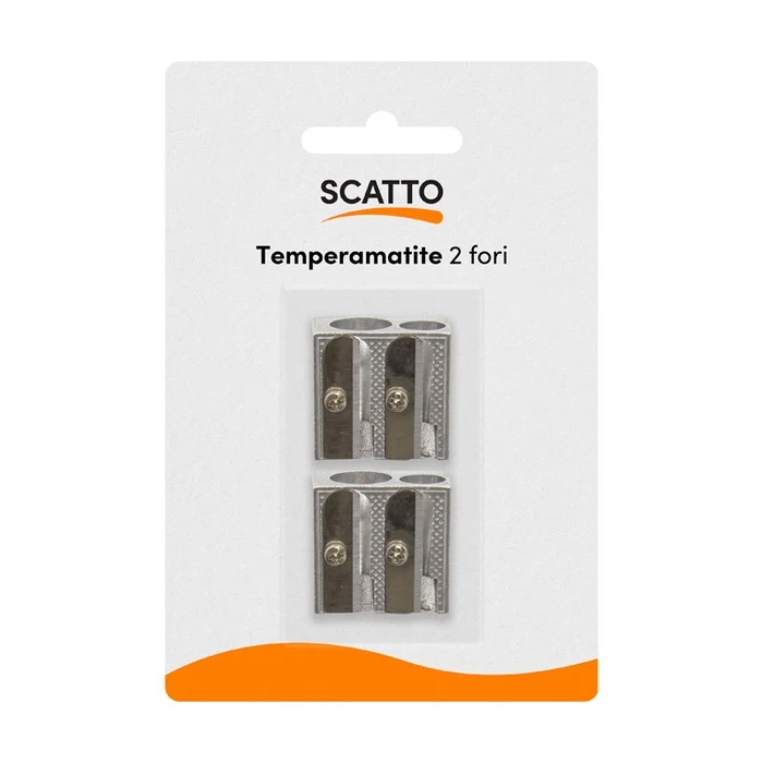 Confezione da 2 temperamatite metallo 2 fori