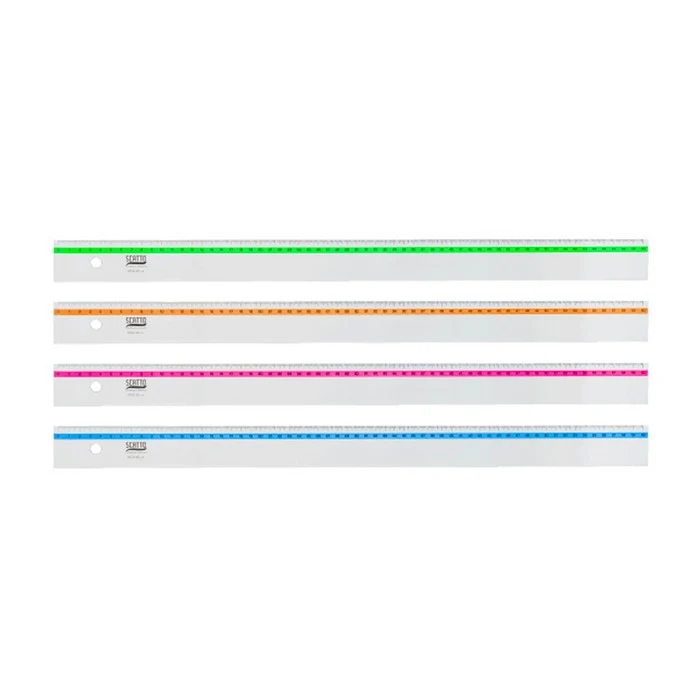 Riga 60 cm trasparente con banda fluo