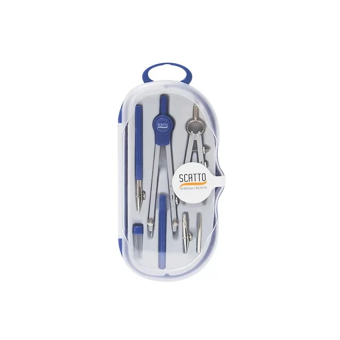 Set compasso 7 pezzi con custodia