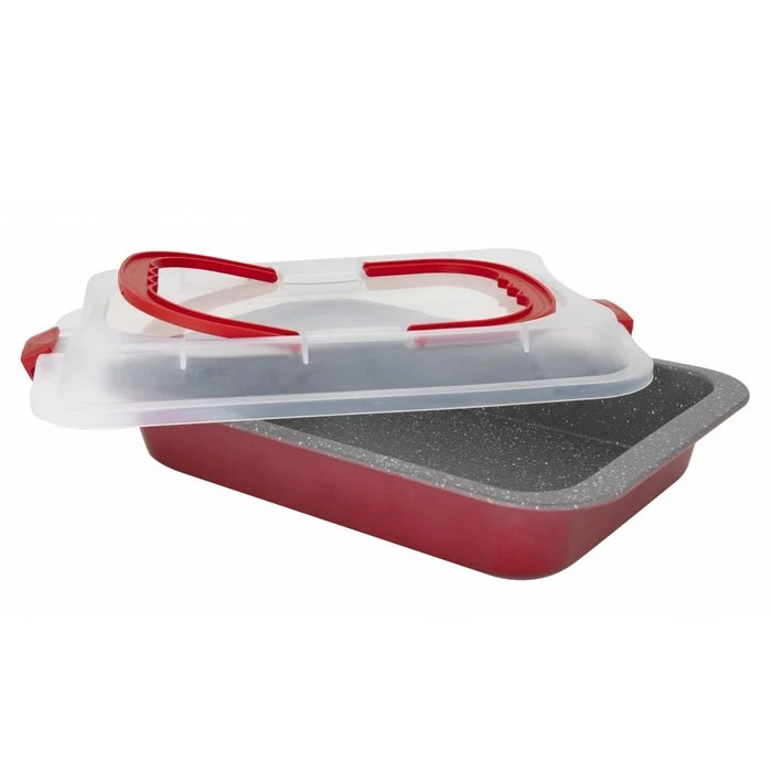 Lasagnera red con coperchio 38x26 cm - Aeternum