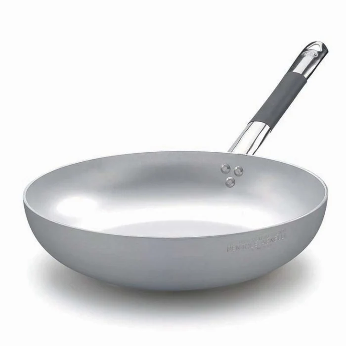Padella professionale svasata alta in alluminio induzione 3mm - 1 manico