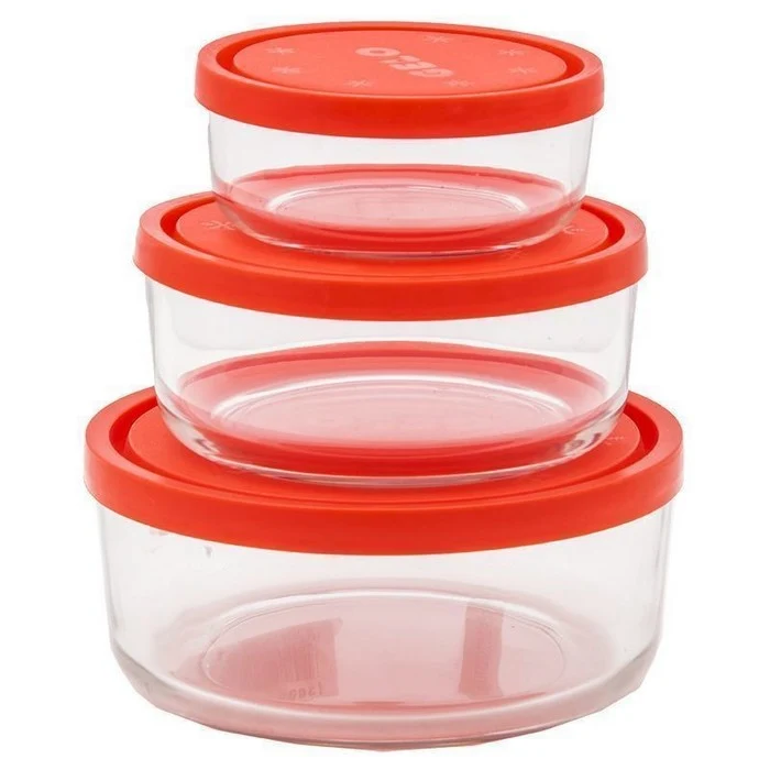 Set 3 contenitori tondi ermetici per freezer - Gelo